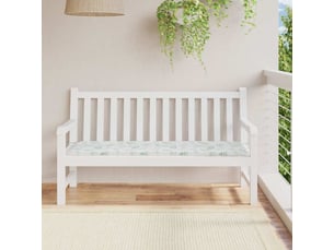 Coussin de banc de jardin, coussin d'assise motif de feuilles 150x50x3 cm cf52754