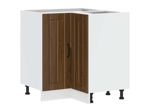 Armoire d'angle de cuisine lucca chêne marron bois d'ingénierie