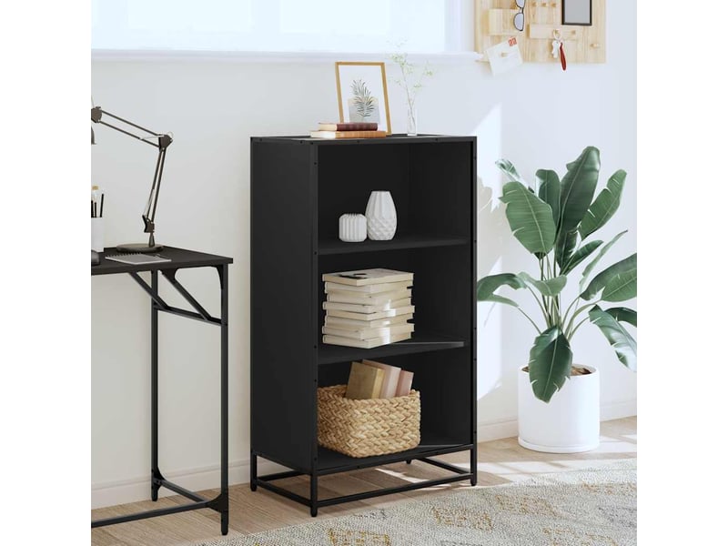  Bibliothèque, meuble de rangement salon noir 60x35x107,5 cm bois d'ingénierie  - Conforama C