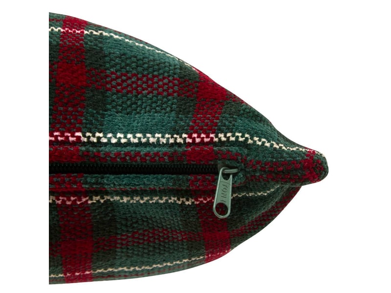  Coussin de noël tartan en chenille 50 x 50 cm TARTAN - Conforama C