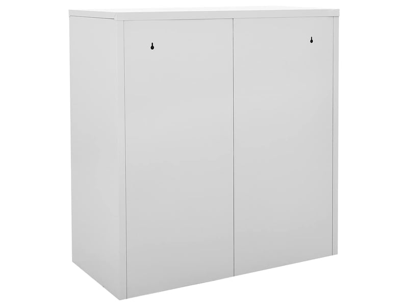  Armoire à casier, rangement de bureau gris clair et bleu 90x45x92,5 cm acier  - Conforama D