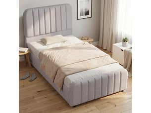 Lit coffre 90x200 cm coloris gris
