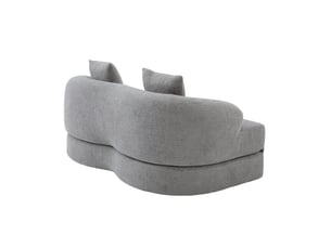 Canapé modulaire 2 pl 157x84x65cm, 2 coussins, mousse à haute densité, prêt à installer, adapté au salon, chenille, gris clair