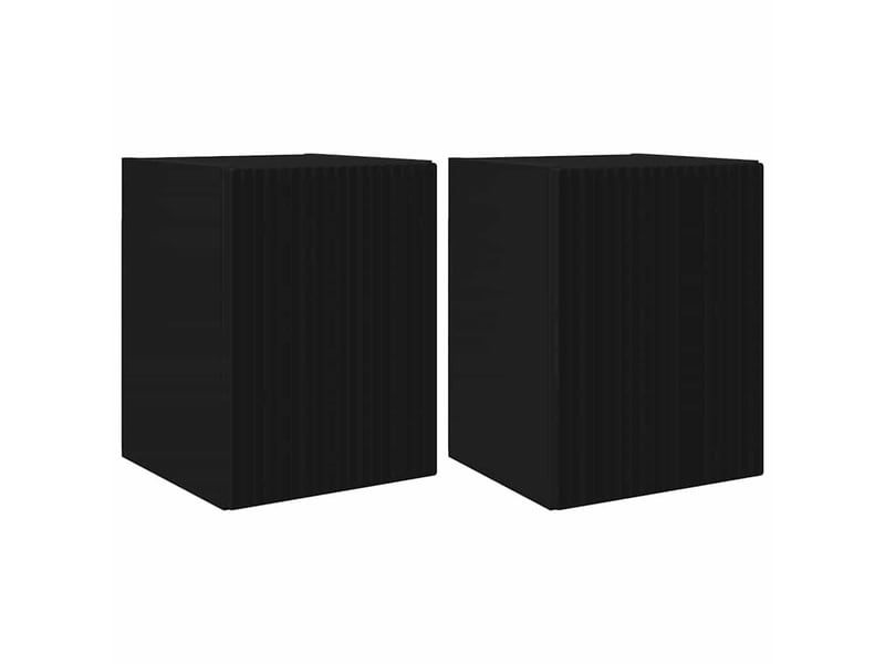  Meuble tv - banc tv - meuble de rangement mural 2 pcs noir bois d'ingénierie  - Conforama A