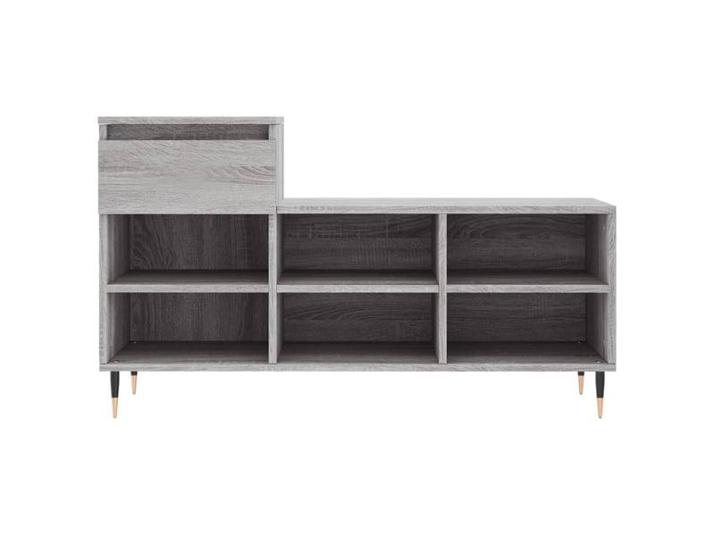  Armoire à chaussures sonoma gris 102x36x60 cm bois d'ingénierie shl2444  - Conforama E