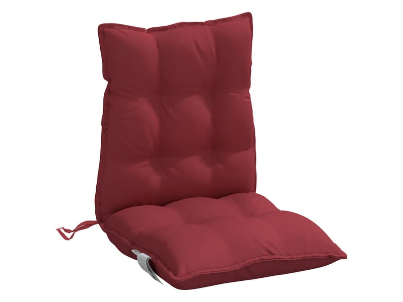 Lot de 2 coussins d'extérieur, coussins de chaise bordeaux 100 x 50 x 7 cm cf56391 - Conforama E