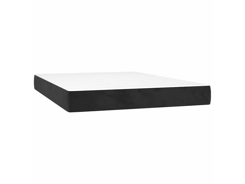  Matelas de lit à ressorts ensachés fermeté moyenne noir 140x190x20 cm velours  - Conforama A