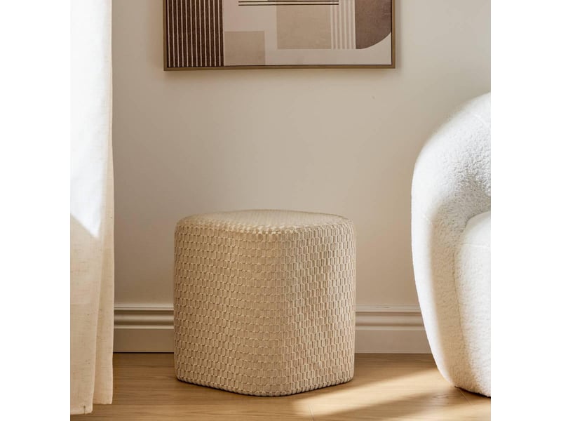  Pouf selia carré 35x35cm ivoire SELIA - Conforama D