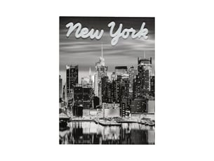 Tableau led - home deco factory - new york - luminaire - décoration lumineuse - gris et blanc