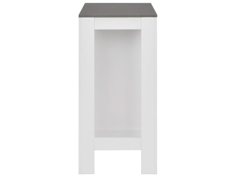  Table de bar table haute de cuisine avec étagère blanc 110x50x103 cm  - Conforama D