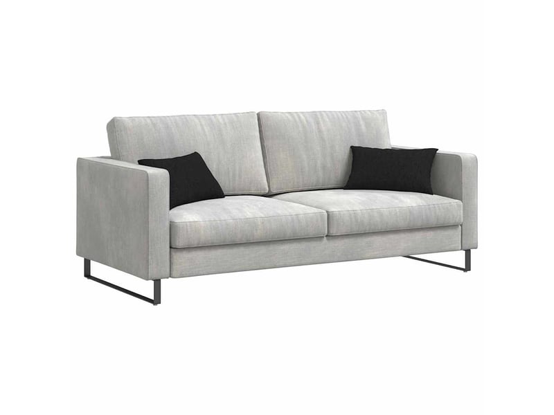 Lot de 2 coussins de canapé, coussins décoratifs tissu noir 50 x 30 cm cf58915 - Conforama C