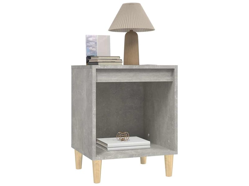  Lot de 2 tables de chevet - cabinet de chevet - table de nuit gris béton 40x35x50 cm  - Conforama C