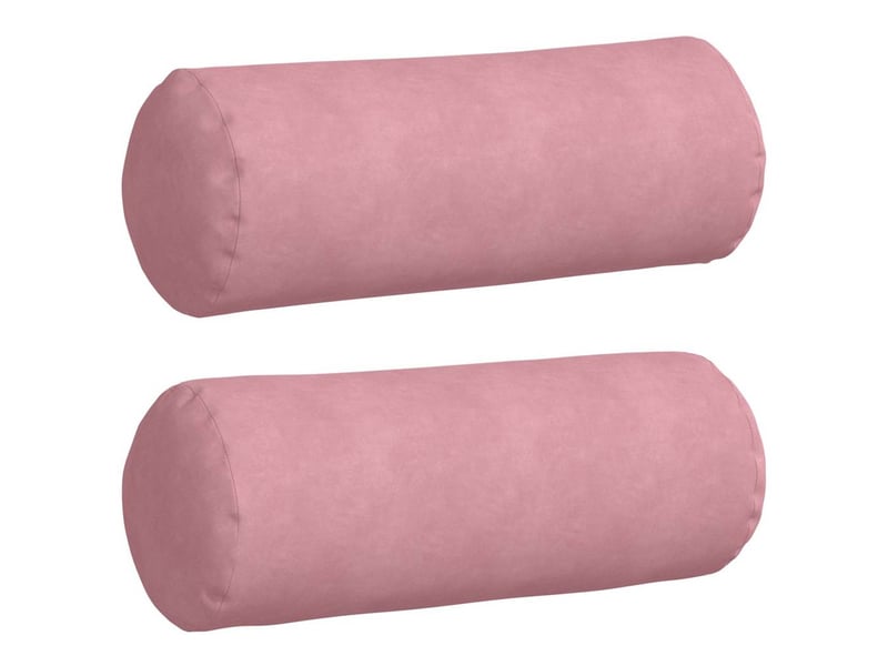  Lot de 2 coussins d'accent, coussins décoratifs, coussins lombaires rose ø 25 x 70 cm cf56750  - Conforama A