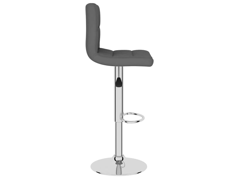  Tabouret de bar, chaise de bar gris foncé tissu  - Conforama D
