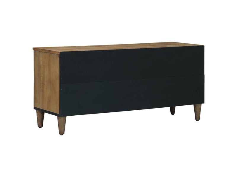  Meuble tv - banc tv - meuble de rangement marron 100 x 33,5 x 46 cm bois de mangue massif  - Conforama E
