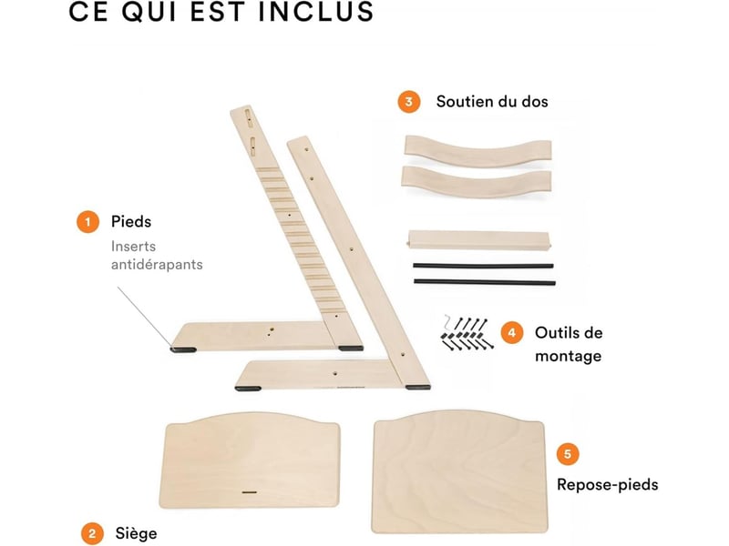  Chaise tripp trapp® chêne chêne naturel 495201 - Conforama C