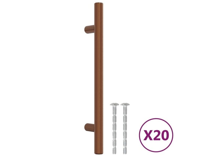  Poignée de placard vidaxl, 128 mm, marron  - Conforama C