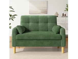 Canapé droit fixe <strong>MODENUIT </strong> <strong></strong> 2 places Polyester vert