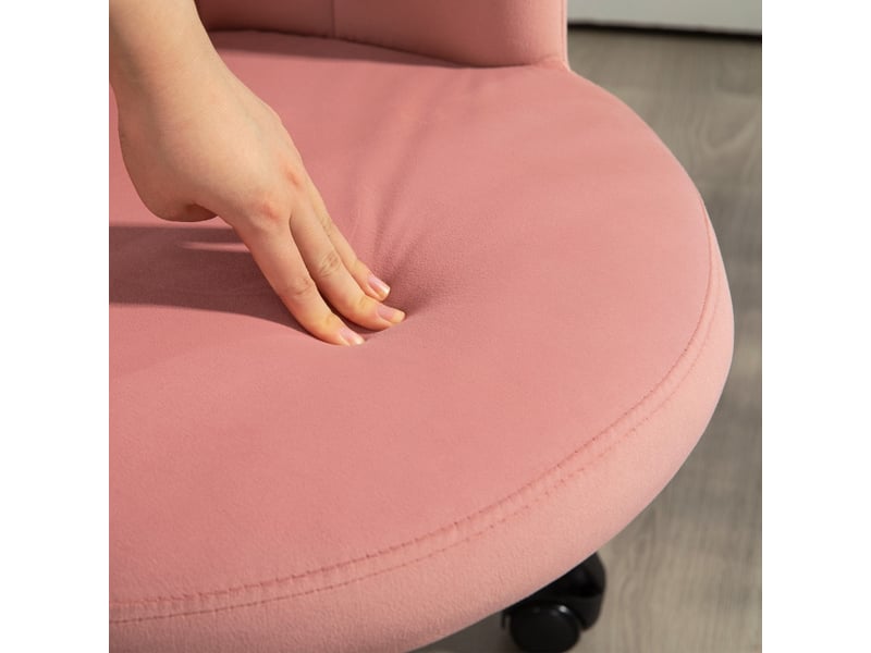 Ralones chaise de bureau velours pétales réglable rose - Conforama D