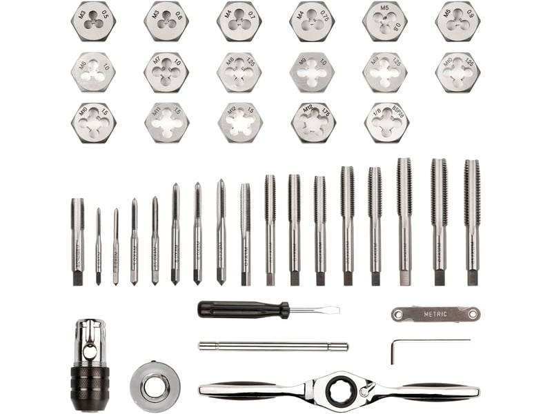  Kit de tarauds et filières m3-m12 41 pièces  - Conforama D