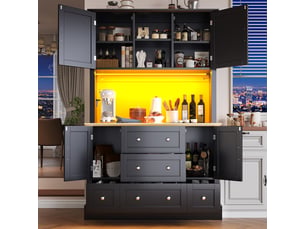 Buffet   5 tiroir(s) <strong>MEULVA</strong> <strong></strong> - 115 cm coloris noir 