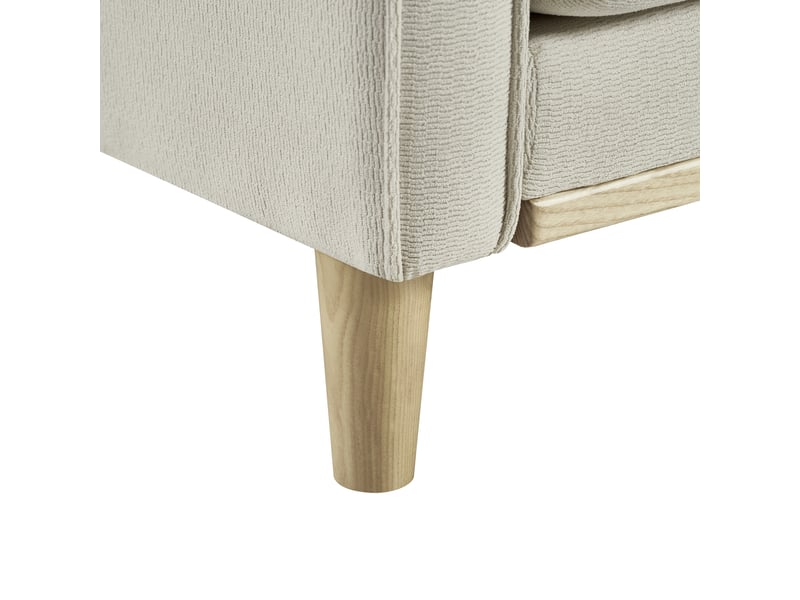  Canapé droit 2 places beige en tissu 135 x 72 x 85 cm avec port usb et pieds en bois pour petit appartement W3423S00002 - Conforama R