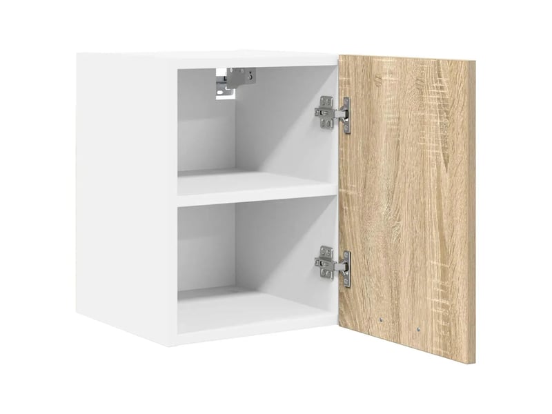  Lot de 2 armoires suspendues modernes rangement intérieur 30 x 31 x 40 cm en bois d'ingénierie blanc 02_0053166  - Conforama B