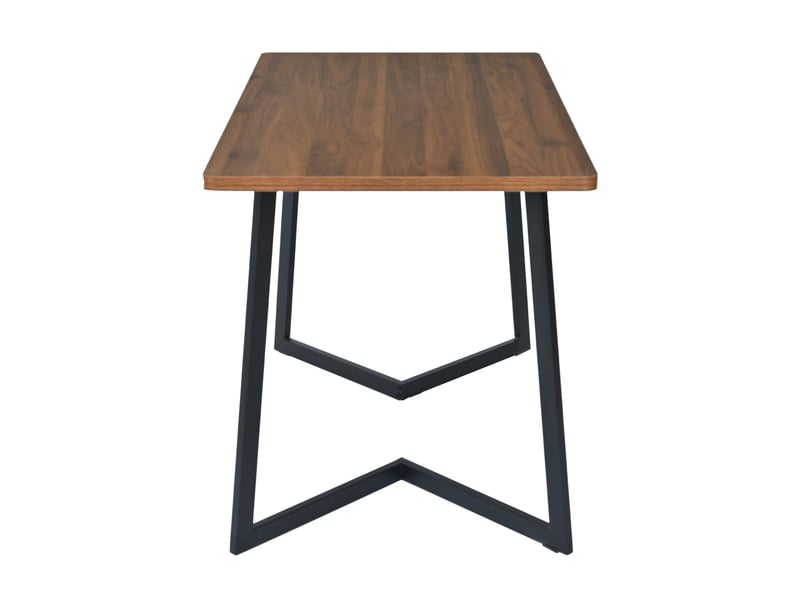  Table de salle à manger 117x68 cm, pour cuisine, rectangulaire avec grain de bois, panneau mdf marron  - Conforama D