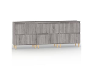 Buffets 3 pcs - bahut - meuble de rangement sonoma gris 60x35x70 cm bois d'ingénierie