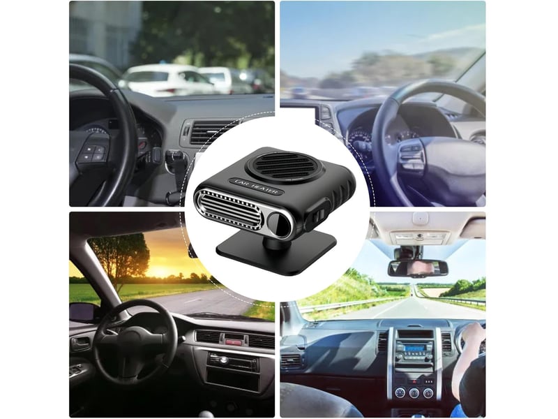  1 pcs car chauffage, portable car chauffage, defogger car chauffage, car chauffage fan, automobile windscreen chauffage, portable defogger heate, 150 w, noir  - Conforama C