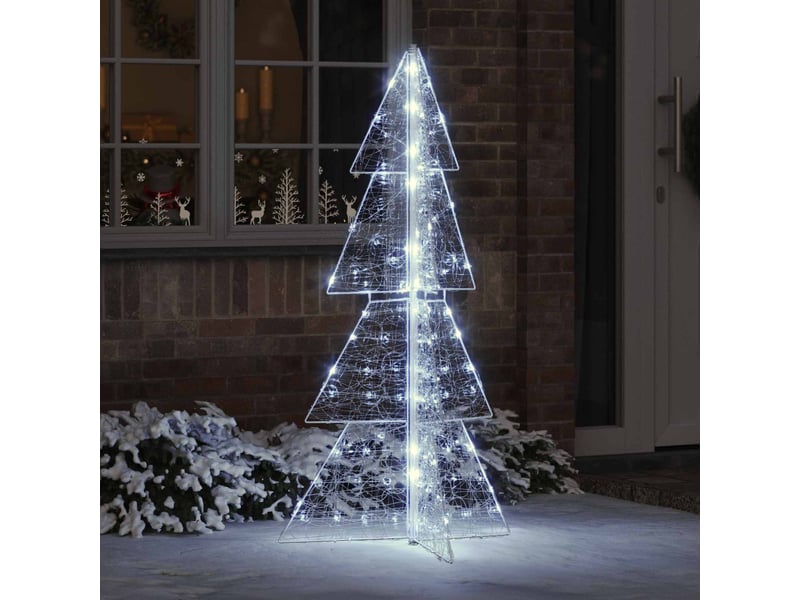  Sapin de noël - arbre de noël 160 led blanc froid 150 cm acrylique  - Conforama B