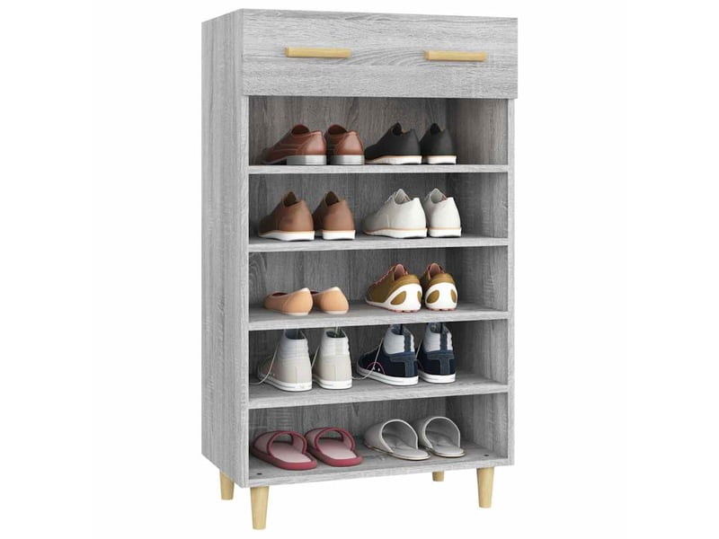  Armoire à chaussures sonoma gris 60x35x105 cm bois d'ingénierie shl7981  - Conforama D
