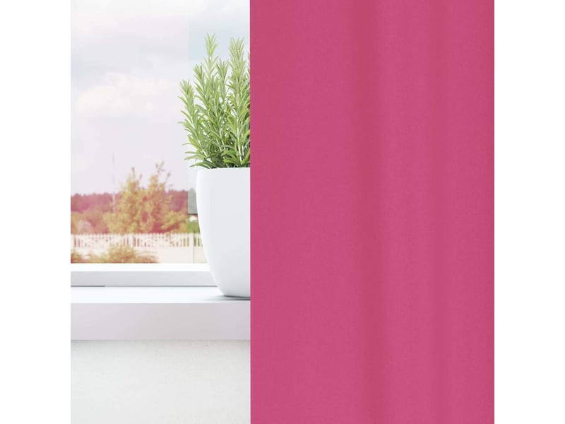  Lot de 2 rideaux occultants, rideaux black-out avec anneaux rose vif 260 x 140 cm cf44766  - Conforama C
