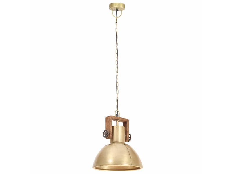  Lampe suspendue, suspension luminaire industrielle 25 w laiton rond 30 cm e27  - Conforama D
