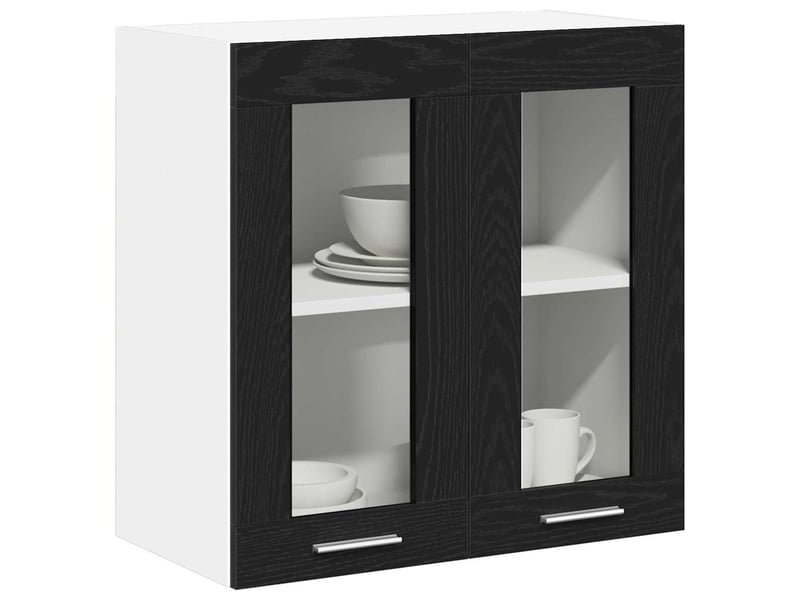  Meuble de rangement cuisine, armoire suspendue chêne noir 60x31x60cm bois d'ingénierie  - Conforama C
