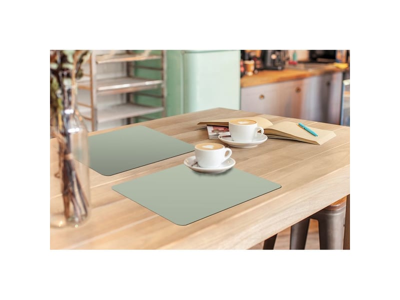  Sets de table vert menthe - couleur unie lot de 6 tapis antidérapant 45x30  - Conforama B