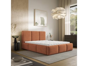 Lit coffre 180x200 cm <strong>MASSENO</strong> <strong></strong> coloris cuivré