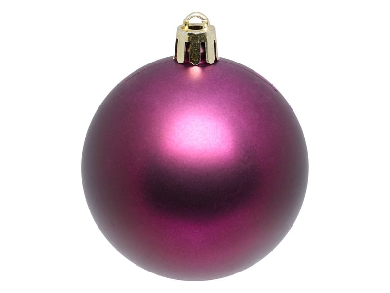  Lot de 18 boules de noël maison des couleurs 3cm violet  - Conforama C