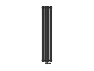 Emke radiateur à eau chaude, radiateur plat seule couche connexion centrale, montage mural vertical design, noir 160x30cm, 501w