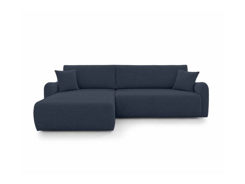  Apoline - canapé d'angle réversible convertible 4 places avec coffre en tissu  - Conforama D