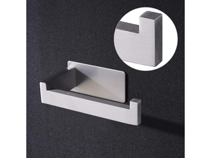 Porte papier toilette support,derouleur papier toilette, acier inoxydable adhésif, pour cuisine salle de bains, argent