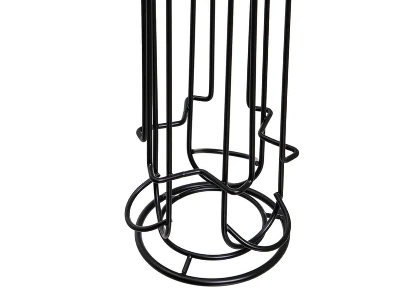  Porte-capsules rotatif en métal noir mat pour 18 capsules - longueur 11 x profondeur 11 x hauteur 33 cm  - Conforama E