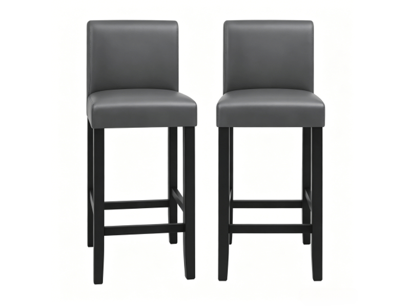  Chaise haute avec dossier – lot de 2 tabourets de bar et de cuisine – chaises hautes modernes, design contemporain  - Conforama A