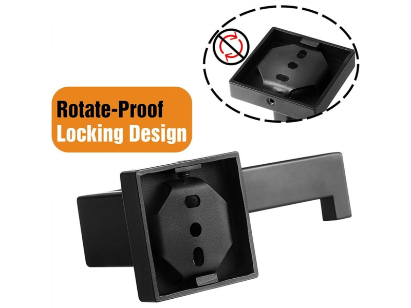 Porte-papier toilette carré en acier inoxydable noir pour salle de bain et cuisine  - Conforama D