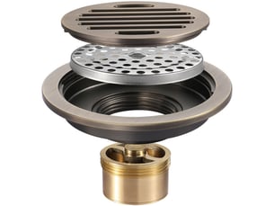 Drain de sol de salle de bain en bronze – drain de sol de douche unique et antique – drain de sol de jardin sculpté 10 × 10 cm