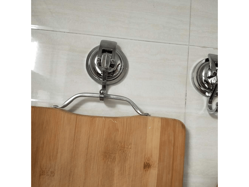  Argenté lot de 2 crochet à ventouse sous vide puissante porte torchon serviette salle de bain murale crochets, gris  - Conforama B