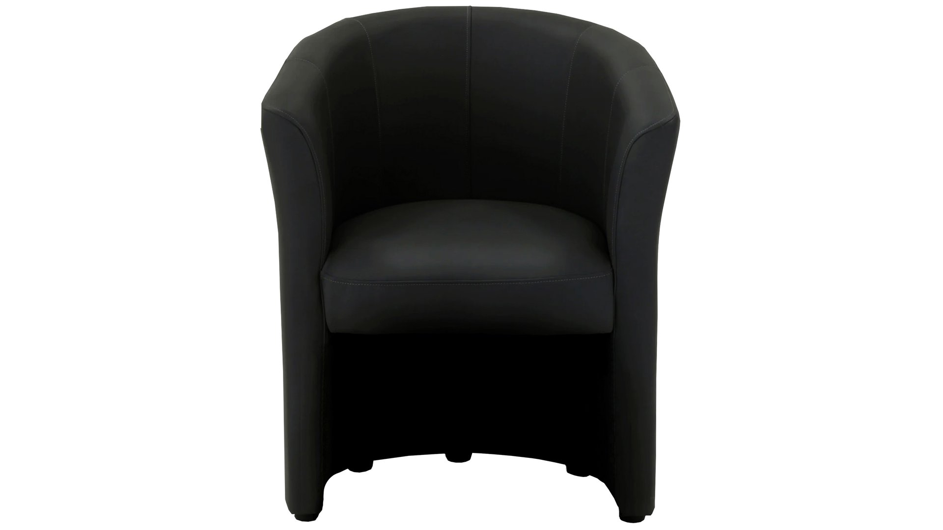 Fauteuil fixe NAOMI coloris PU noir noir 75 Conforama