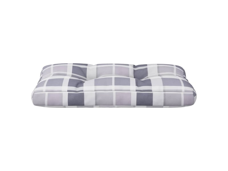  Coussin de palette, coussin de chaise, coussin de canapé motif à carreaux gris 70x40x12 cm tissu cf55363  - Conforama E