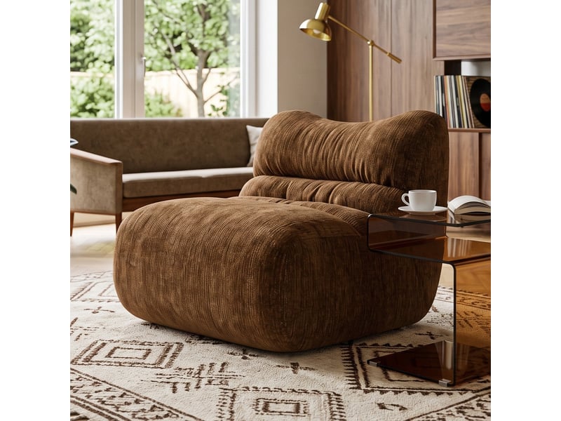  Chauffeuse compressée en tissu chenille marron - nido Nido - Conforama B