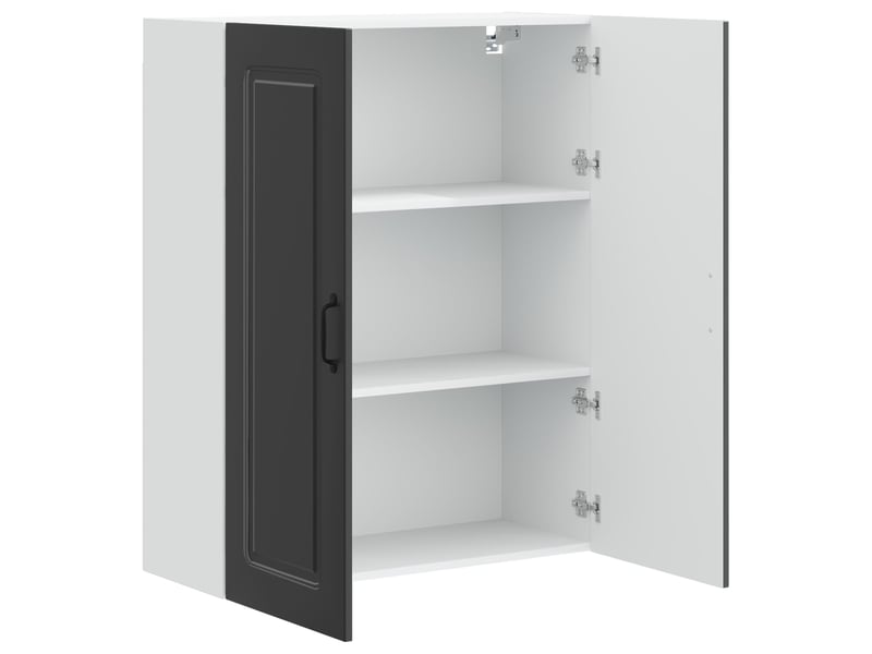  Meuble mural de cuisine | armoire de cuisine noir 80x31x100cm shl1524  - Conforama E